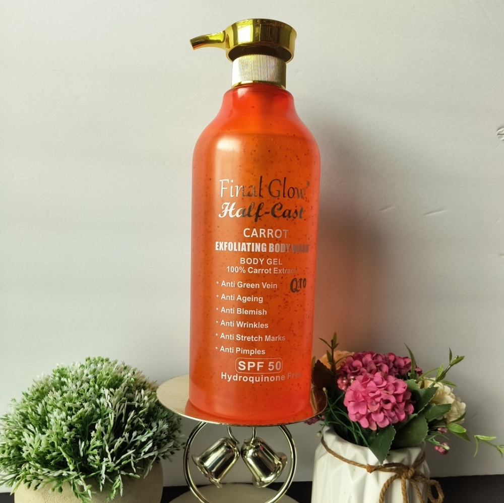 Final Glow Half-C CARROT Glowing Face& Body Shower Gel 1000ml Spf50 💯 AUTHENTIC